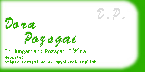 dora pozsgai business card